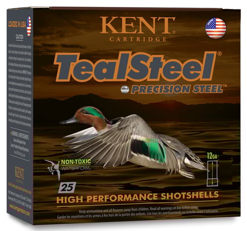 Kent Teal Steel Shotshells 12ga 23/4 11/4oz 1300 fps 6 25/ct | 656308112237